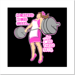 Weightlifting Housewife / version 2 Posters and Art